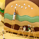 toutou hamburger wallet card bag thin multi-card card number coin wallet female clutch birthday gift for girlfriend