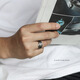 Bucklele Flow Ring Männer trendige Persönlichkeit Imitation Thai Silber-Mund-Ringe Kaltstil Herrenzubehör Retro Linie Single Ring J1047 Flow Ring Verstellbares Öffnen