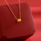 Wanmu Gold Small Waist 9999 Gold Necklace Pendant Transfer Simple Plain Gold Gold-plated Clavicle Chain Valentine's Day Gift to Girlfriend Small Waist Pendant + 18K Gold Necklace 2.58g