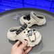 Croton Croton children's thick sole heightened hole women's shoes for women 2025 summer new slippers non-slip outside casual beach Baotou white 24 -25 sizes