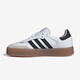 阿迪达斯adidas三叶草女鞋SAMBAE经典厚底运动鞋小白鞋德训鞋T头鞋 JI1349 36