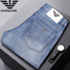 
Armani black jeans men's slim elastic European spring and summer new denim trousers black k683 29 size waist 2 feet 2