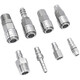 304 stainless steel C-type self-locking quick connector tracheal joint pneumatic air compressor male and female quick plug resistant to high temperature and high pressure 304 stainless steel self-locking PP20 male outer diameter 8MM pipe