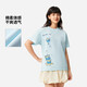 Li ning t-shirt à manches courtes pour les femmes 2025 entraînement en vrac d'été qui coule à moitié à manches