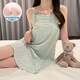 S.SOFEA夏季睡裙女云朵棉胸垫吊带可外穿家居服 JDX-838S#【绿色】 170 160(M)