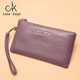 Casa-kups embrague billetera para mujeres larga 2024 nueva billetera de monedas de moda de moda ultra delgada bolso de cuero suave bolso de mano de mano negro