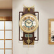 Combas wall clock living room new Chinese retro calendar silent clock quartz clock wall hanging 2863B