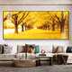 Salon de plancher doré peintures suspendues de canapé atmosphérique moderne peintures de décoration de paroi Golden Avenue paysage peinture murale 3294-hongyun dangtou-b hd huile toile environ 210 * 90m3 mètres canapé