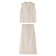 
Vanciman Fashionable Sleeveless Vest Suit Skirt for Women 2025 Summer New Straight Skirt Two-Piece Set M9905 Original Maple Color XL