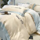 Zhewei Xiaoqing Summer Washing Ice Silk Silk Bedding Sheet Four-Piece Silky Naked Sleeping Quilt Cover Bedding SN7371 Luo Yisha Light Green - Milk Cover [Silky Naked Feel] 0.9 Dormitory Bed Three-Piece Quilt Cover 150*200 Bed Sheet Style '