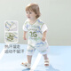Bali Pig Boy Suit Summer Light Sports Style Split Two-Piece Baby Clothes 2025 New Style Boys and Children's's Summer Suit Yake Marine Pattern 80