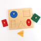 Hao Chuang Montessori Unterrichtshilfen-Panel für frühkindliche Kinder im Alter von 0 bis 3 Jahren, handkennzeichnendes Board, geometrische Puzzle-Form-Matching Toy Graphics Montessori Drei-Kreis-Panel