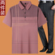 Old Car Dad Summer Summer Ice Silk 40 Men d'âge moyen T-shirt de 50 à 60 ans Polo Polo décontracté à manches courtes d'âge moyen et de personnes âgées Bleu M 17080-110Jin [Jin est égal à 0,5 kg]