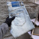 EMPORIO ARMANI Marca de alta gama Armani High-End Light Luxury Trend 2025 Spring and Summer New Men's Jeans Versión europea Slim Small Gray 6227-Ajhh 36