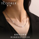 Ruofei pt950 platinum necklace for women platinum ladies necklace clavicle chain Chopard chain plain chain sweater chain can be pulled and adjusted, can be pulled and adjusted, length 60cm, weight 9.82g, thickness about 1.8mm