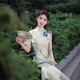 Fenghai Yousu Sommer 2024 Neuer Sommerstil Jacquard Print ärmellose lang Cheongsam hellfarbe chinesische Style -Tintenmalerei Slim Taille Cheongsam 675 Jacquard ärmellose L L.