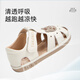 
Tylanis summer new baby girl baby toddler shoes non-slip soft sole bag head anti-kick baby parent-child sandals white/apricot color 23 suitable for foot length 14.3~14.7cm