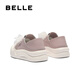 Belle (Belle) Chaussures de planche à deux portion pour femmes 2025 Automne Nouveau archet mignon Shoes décontractées et solées épaisses B2629CM5 Purple 34 (220 mm)
