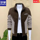 ROMON 2025 Spring New Men's Jacket Korean Style Slim Stand Collar Color Matching Versatile Casual Youth Jacket Trendy Off-White L Recommended 120-135 Jin Jin equals 0.5 kg