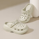 
Made in Jingdong [6cm thick sole] outdoor hole shoes eva sandals for summer wear height-enhancing slippers for women khaki 40-41
