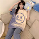 Junjunsui Dimei Pajamas para mujeres Pantalones puros de algodón puro Pantalones de manga corta Spring y otoño Gran tamaño 200 Jin [Jin equivale a 0.5 kg] Summer Student Student Clothing Conjunto de ropa a corta duración de longitud 671 Dingdang Cat 2xl grande (150-170 Jin [Jin es igual a 0.5 kg])