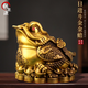 Wen Yijia Copper Golden Toad Ornament Lucky Toad Office Living Room Tea Pet Lucky Ornament Home Prosperous House Daily Jin Dou JY Money Daily Jin Toad 6 inches Comes with base
