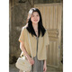 HUALIN Fashion Summer Nuevo blazer de manga corta Vestido a cuadros Retro Conjunto de dos piezas de dos piezas Femenina 9720 Camina amarilla crema [Single Piece] M Recomendado 100 Jin [Jin iguala 0.5 kg] o menos