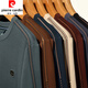 Pier Cardin Pure Cotton Longärmedose T-Shirt Herbst Herbst Business Casual Top Herren weiche und atmungsaktive runde Nacken-Sweatshirt-Basis-Hemd Haqing Sy6621 M 165 Empfohlen 100-120jin [Jin gleich 0,5 kg]