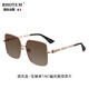 Rhotem Französische Marke High-End-polarisierte Sonnenbrille für Frauen im Sommer Sonnenschutz UV Square Rahmen Sonnenbrillen großes Gesicht, um schlankes goldenes Rahmen-Gradient Tee auszusehen