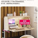Kyushu bird bed folding computer table college student dormitory artifact dormitory bunk bed laptop study table plus heightening and widening can put heat dissipation bracket black willow wood + lamp