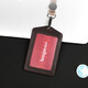 Hengse (Hengse) (L702) Doppelte transparente Arbeitskarte Set Arbeitsabzeichen Set Lanyard Cowide Zertifikat Set Hang Label Marke Badge Student Card Set Baumwollseilkaffee Farbe