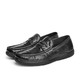Belle BELLE men's shoes 2025 spring new style casual beanie shoes cowhide pleated legs loafers A1584CM black 39