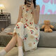 Single Nanwei Gaze Baumwoll Nachthemd Frauen Sommer Pyjama Ins windiger und hoch aussehendes reines und lustvolles Mädchen süßes Nachthemd Schwangeres Frauen Nachthemd 702 Kirschapricot 3xl empfohlen 150-170jin [Jin gleich 0,5 kg]