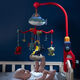 Jule Baby Ju Le Baby Neugeborene Krippe Bell Baby Kinderwagen Bett Anhänger Rotary Bett hängen Klingeln Block Baby Wind Glockenspiele auf der Bett Standard Edition - Red Remote Control + Batterie Modell + Geschenkboxpackung