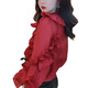 9857 da aimei yiyuan 2025 automne nouveau cou rond plissé chemise à manches longues à manches longues