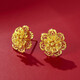BZK 999 Pure Gold Earrings for Women Gold Rose Bud Earrings Pure Gold Earrings Gold Plated Earrings for Wedding 0.9g Flower Bud Earrings with Certificate + Gift Box