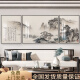Neues chinesisches Sofa Hintergrund Wanddekoration Malerei Atmosphärische Triptychalporzellanmalerei Mural Chinesische Malerei Landschaftsmalerei Wohnzimmer Hängende Malerei
