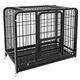Dog cage small dog indoor stainless steel cage with toilet Shiba Inu Corgi pet cage dog fence thick and reinforced 96#956479cm classic black