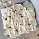 Youmanya pajamas for women in summer loose Korean version cute happy dog student girl cartoon dormitory casual home clothes can be worn outside 1105 Melody and Katie Cat-Yunduo Cotton Short Sleeve M (80-95Jin[Jin equals 0.5 kg])