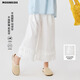 Moonkids Girls Pure Cotton Neun-Punkte-Hosen mit Breitbeinszenen Sommer dünne Kinder weiße Spitzenhosen Moskito-vorsichtige Mädchen 2025 Neuer Sommeranzug Zwei-Pair [15317 Weiß + 15268 Blau] 110 cm