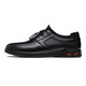 Foot Dragonfly Flagship Store Lederschuhe Herbst neue Stil Schuhe Vielseitige trendige Top-Sport-Schnüre-up-Weichleder-Lederschuhe Schwarz WTA12127 38 38