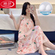 浪莎（LangSha）睡裙女夏季自带胸垫冰丝凉感吊带睡衣夏天女士甜美可爱家居服春秋 3888【不可拆胸垫】 M 【75-100斤】