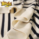 First-diameter French striped short-sleeved T-shirt for women in summer new style loose slim v-neck thin knitted sweater ice silk top DX829# striped color S recommended 85-99Jin [Jin equals 0.5 kg]