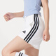 Adidas Frauensportanzug Sommer Lauf Fitness-Training Anzug trendy und atmungsaktive Drei-Streifen-Freizeitkleidung JD0910 Baumwolle/Spandex weiße High-T-Trip-Shorts XL