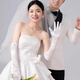 Gants de mariage en satin qiao mi