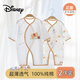 Disney baby clothes newborn summer thin jumpsuit full month baby 100-day pajamas Pooh 2 pieces 73cm