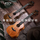 Lancro chapa ukulele niñas para principiantes de nivel de entrada Instrumento musical para adultos para niños pequeñas guitarra de 23 pulgadas Ukrili Men [beneficio] 21 pulgadas Black + algodón engrosado + +