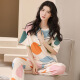 Zhulu pijama de algodón puro apretado para mujeres en verano delgada dulce y linda pantalones de manga corta set 2025 nueva ropa casera cómoda 679 m