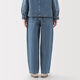 MUJI (MUJI) Mujer Kapok Versión ancha de mezclilla ancha pantalones cónicos Pantalones de mujeres 25 Rejuvenecimiento de mezclilla de primavera Ropa de mujer Light Blue Be1xga5s S (155/62a)