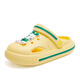 Babudou Kinderschuhe und Kinderruhschuhe 2025 New Style Jungenbaby-Lochschuhe Sommerhaus Nicht-Schlupf-Jungenschuhe Sonnenschein gelb 13,5 140 mm innere Länge 14 cm/geeignet für Fußlänge 1
